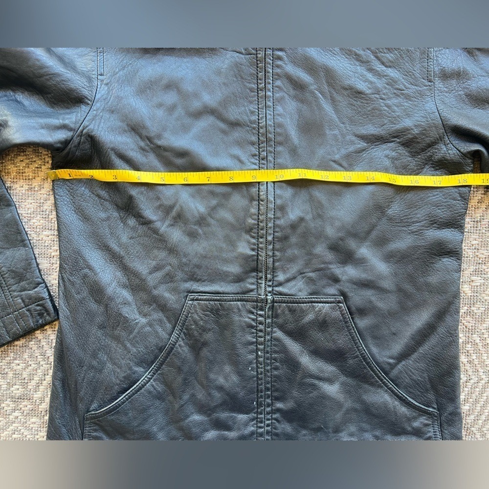 GAP Vintage Lamb Nappa Leather Hoodie Jacket Womens Size S - Picture 2 of 6